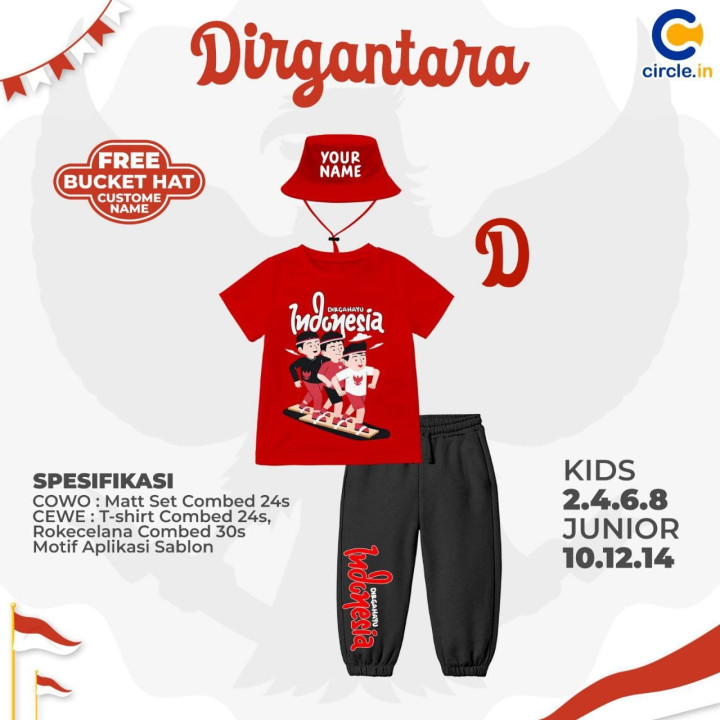 PO DIRGANTARA FREE BUCKET HAT CUSTOME NAME BY CIRCLE.INN
