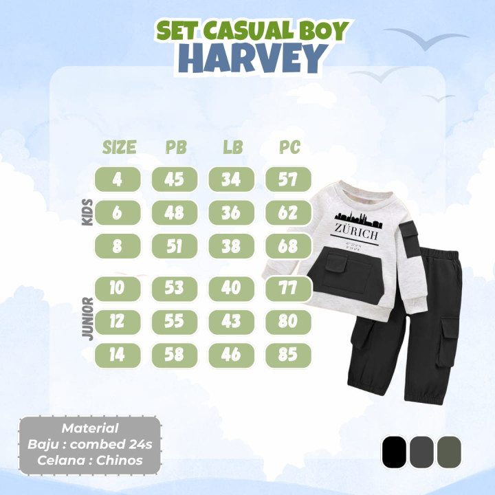 PO SET CASUAL BOY HARVEY BY BEANOF