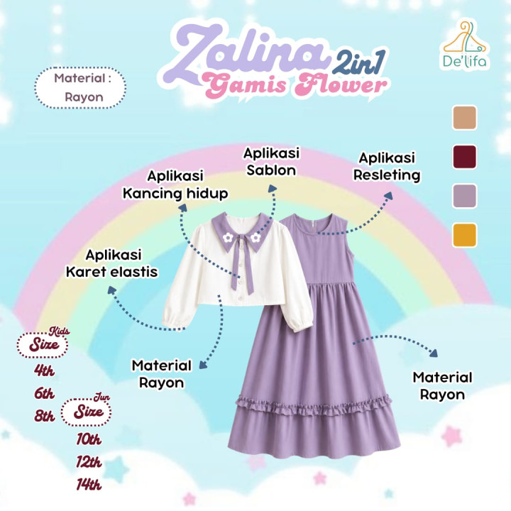 PO ZALINA 2IN1 GAMIS BY DELIFA