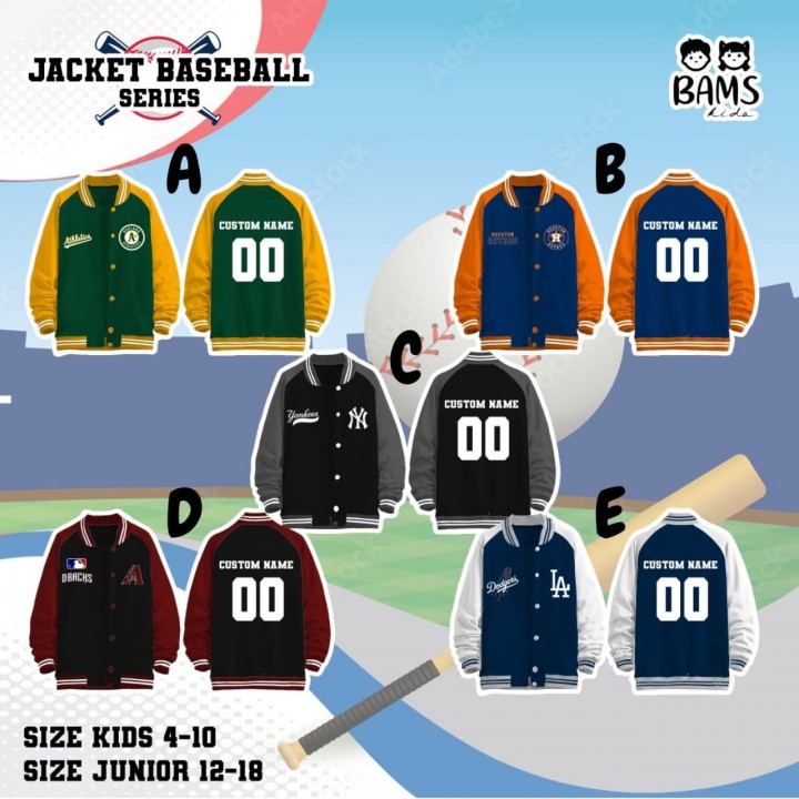 PO JACKET BASEBALL COSTUME NAME SERIES BY BAMS KIDS