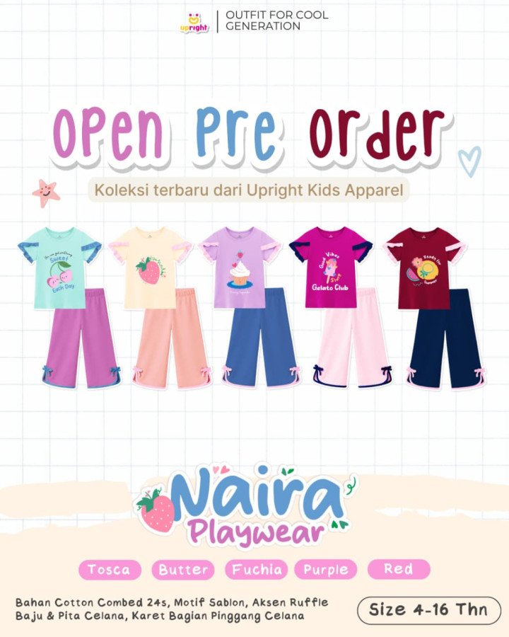 PO NAIRA PLAYWEAR BY UPRIGHT 