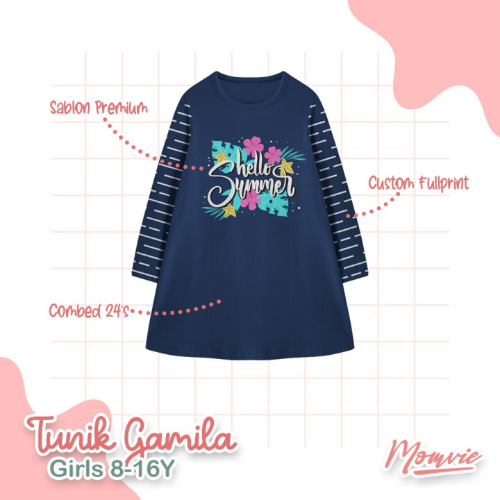 READY STOK TUNIK GAMILA BY MOMVIE