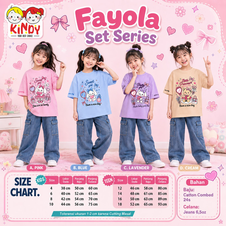 PO FAYOLA SET BY KINDY KIDSWEAR
