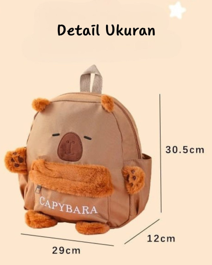 PO RANSEL MINI CAPYBARA