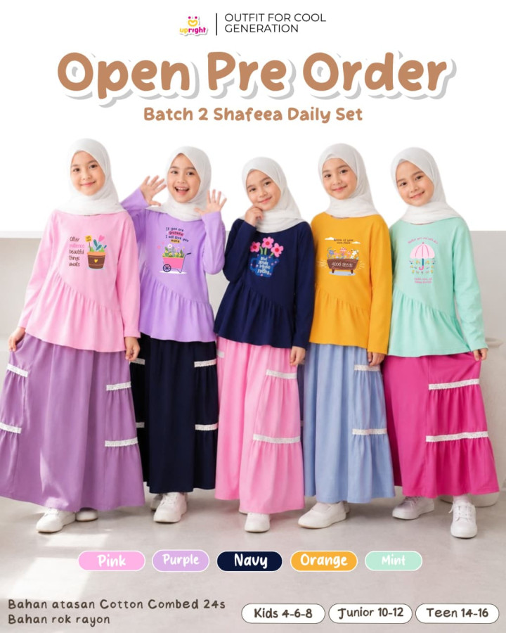 PO SHAFEEA DAILY SET BATCH 2 BY UPRIGHT