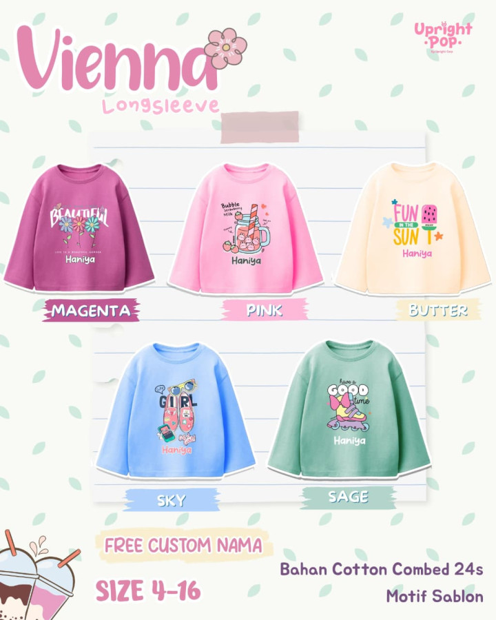 PO VIENNA LONGSLEEVE FREE CUSTOM NAME B2 BY UPRIGHT POP UP 