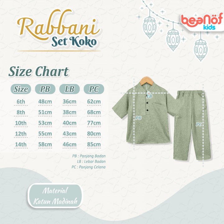 RABBANI SETELAN KOKO BY BEANOF KIDS