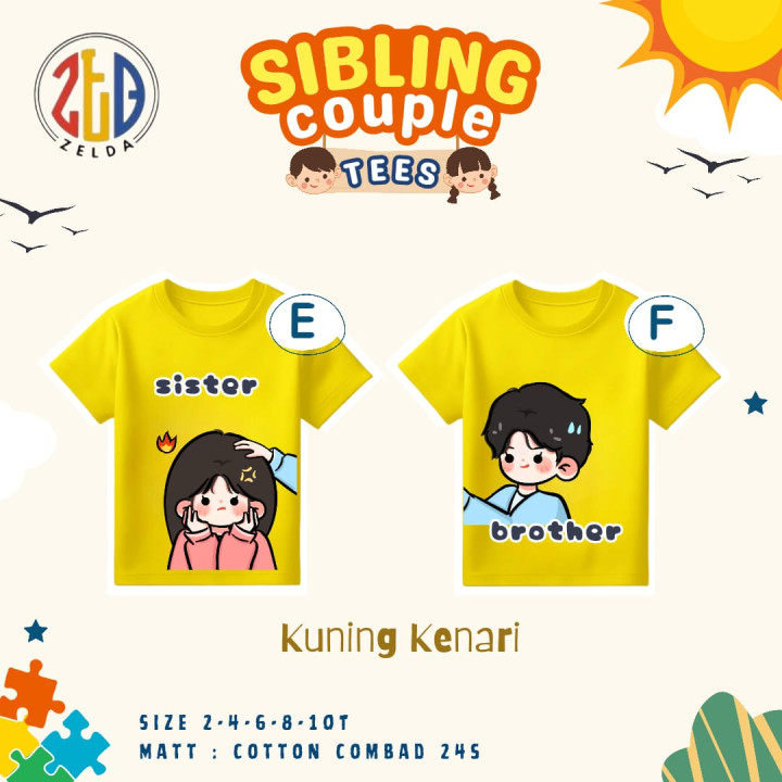 PO SIBLING COUPLE TEES BY ZELDA