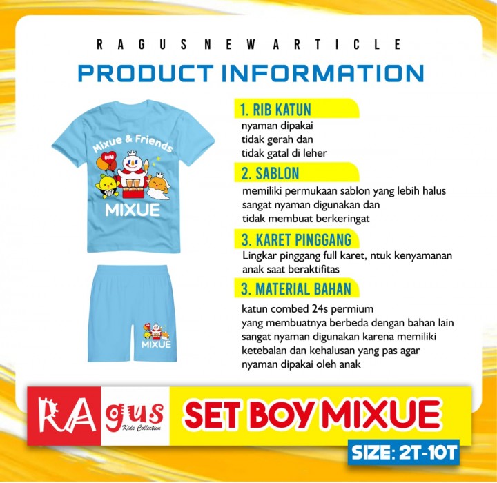 SETELAN BOY MIXUE BY RAGUS