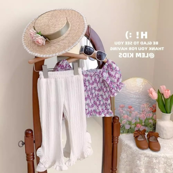 FAST PO HAKUMEI RUFFLE LONG PANTS