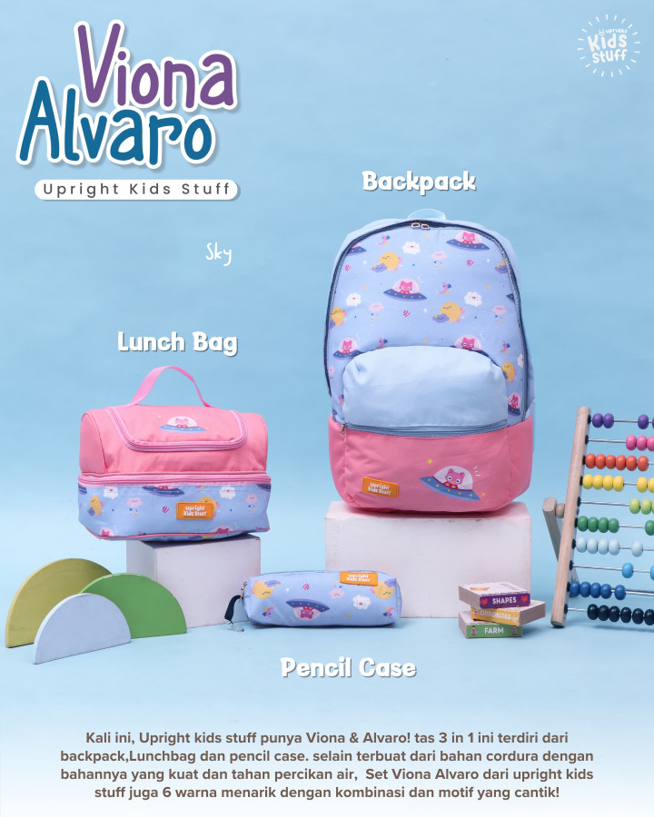 PO VIONA ALVARO 3IN SET BACKPACK BY UPRIGHT KIDS STUFF