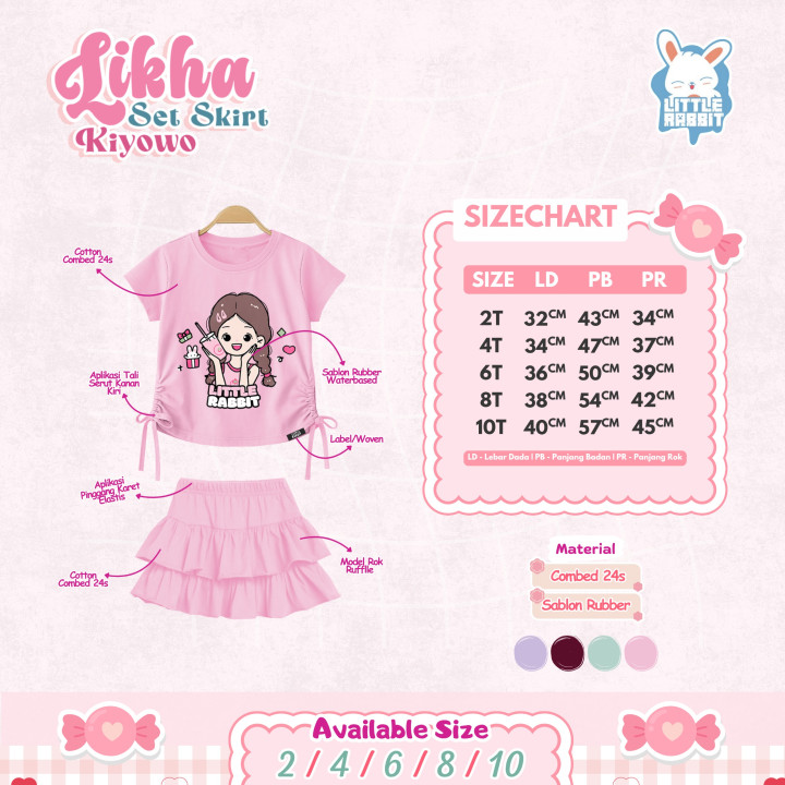 PO LIKHA SET SKIRT KIYOWO BY LITTLE RABBIT