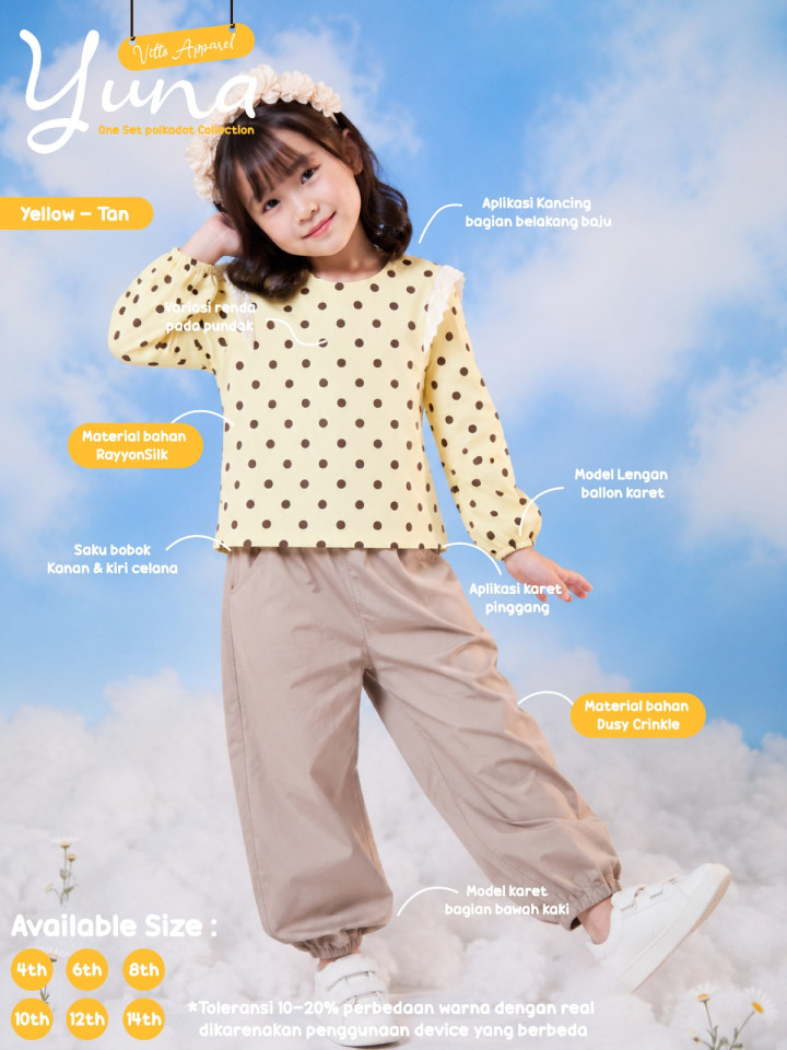 PO YUNA ONE-SET POLKADOT BY VITTO APPAREL