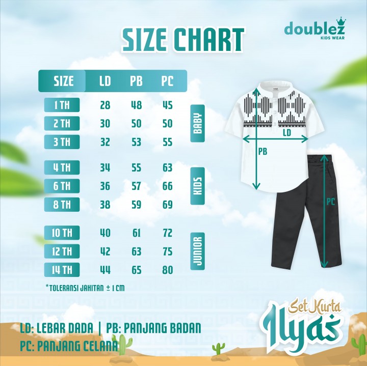 PO SET KURTA ILYAS (KIDS) BY DOUBLEZ