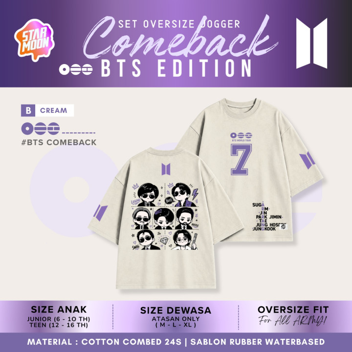 PO SET OVERSIZE JOGGER COMBACK BTS EDITION BY STARMOON