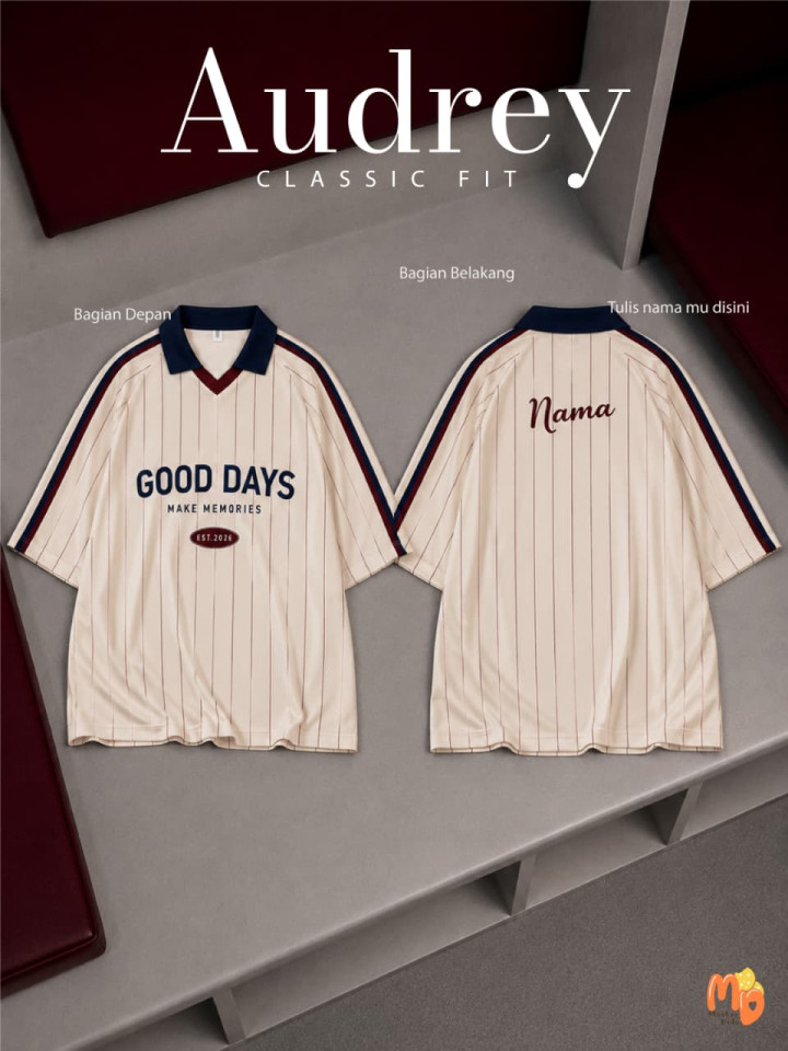 PO TSHIRT JERSEY AUDREY SPORTY CUSTOM NAMA BY MASTER KIDDOS