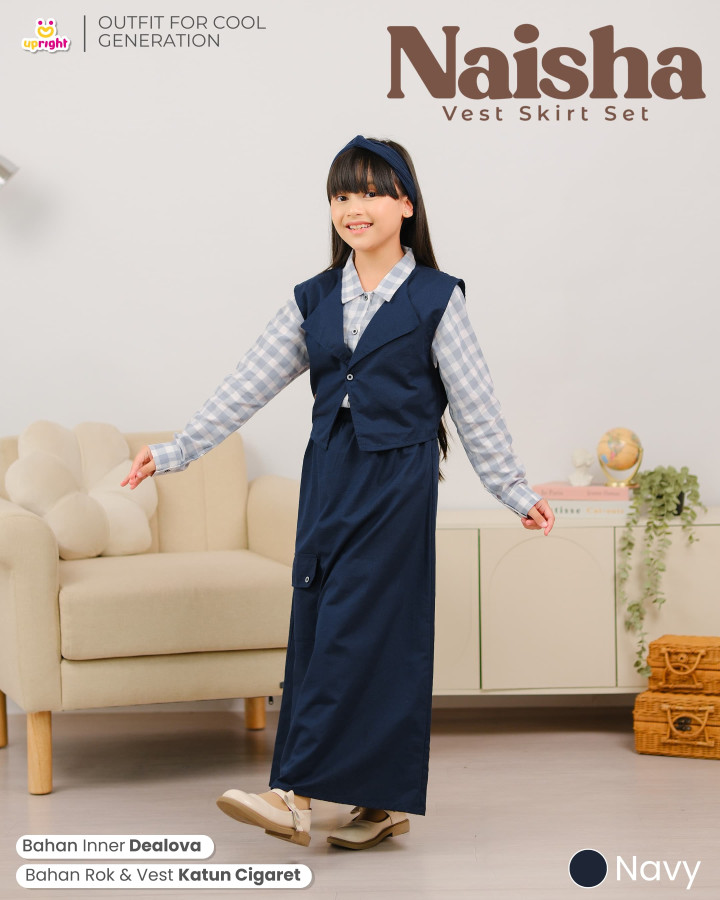 PO NAISHA VEST SKIRT SET BY UPRIGHT KIDS