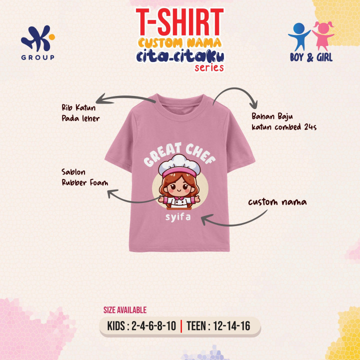  PO T-SHIRT CUSTOM NAMA CITA-CITAKU SERIES BY HK GROUP