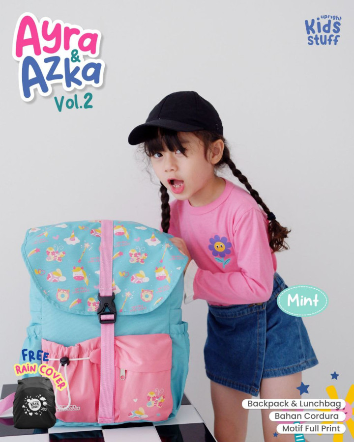 PO AYRA  AZKA VOL 2 BY UPRIGHT KIDS STUFF (BACKPACK,RAINCOVER)
