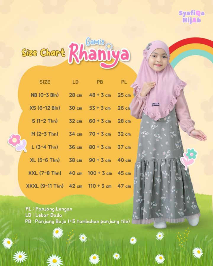 PO GAMIS RHANIYA SET BY SYAFIQA HIJAB