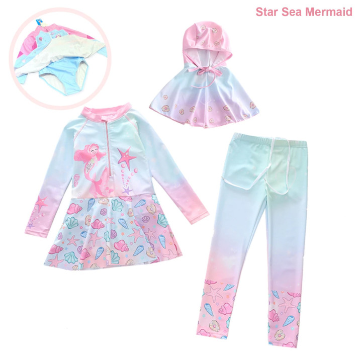 FAST PO 3IN1 TUNIK GIRL SERIES BAJU RENANG