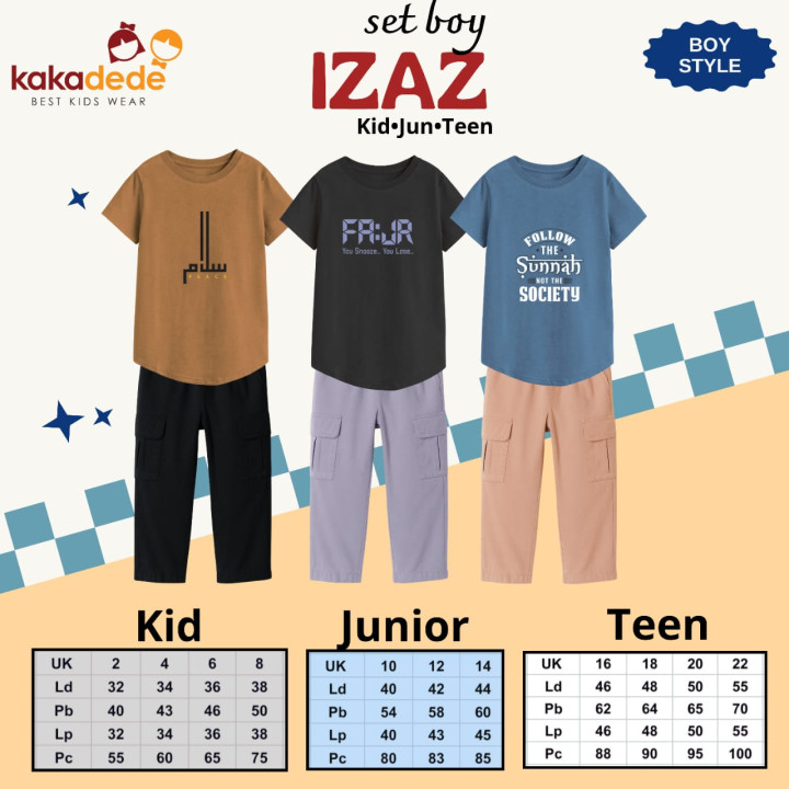 PO SET BOY IZAZ (KIDS) BY KAKADEDE