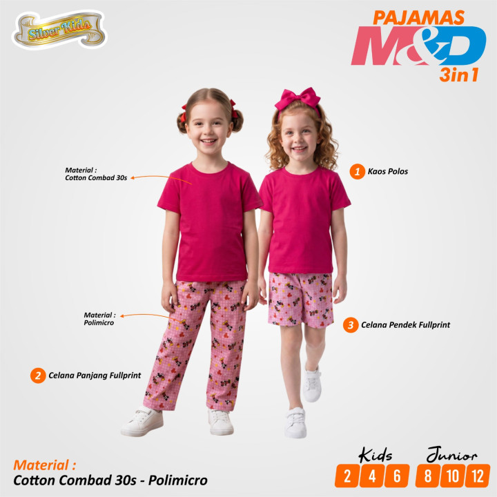 PO SET PAJAMAS M&D 3IN1 BY SILVERKIDS