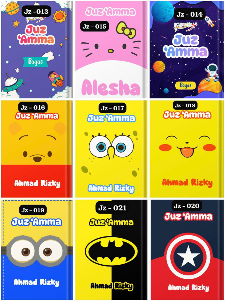 PO JUZ AMMA TAJWID WARNA 7IN1 CUSTOM NAME