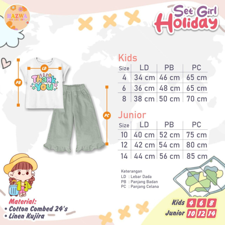 PO SET GIRL HOLIDAY BY HAZWA