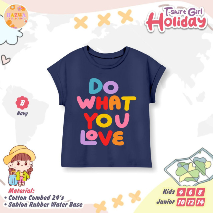 PO TSHIRT GIRL HOLIDAY BY HAZWA