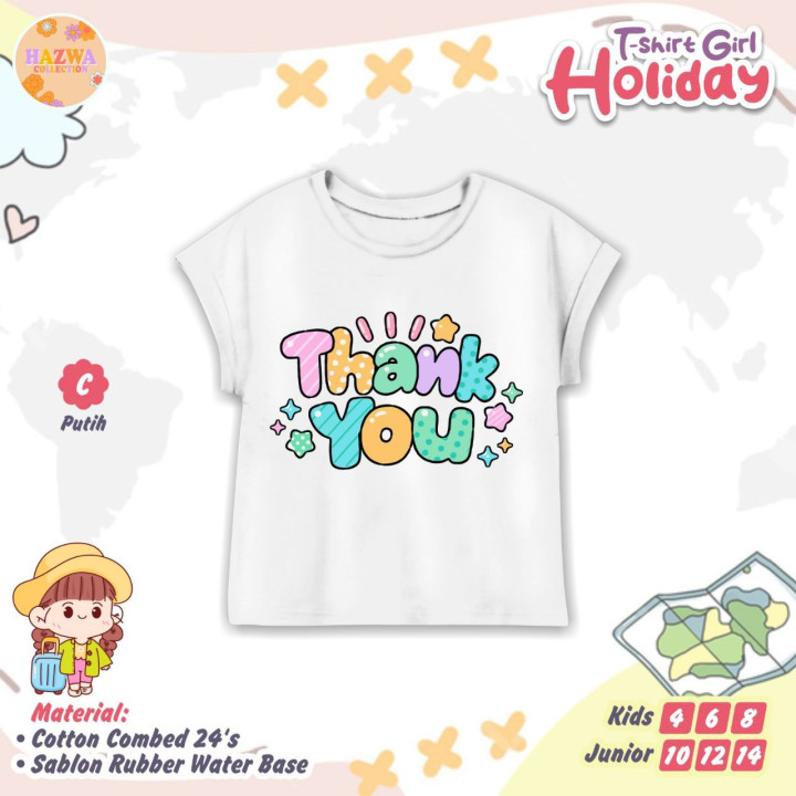 PO TSHIRT GIRL HOLIDAY BY HAZWA