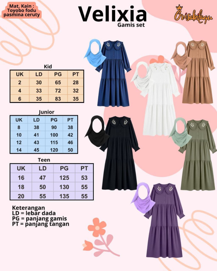 PO VELIXIA GAMIS SET BY ORISABILAQU
