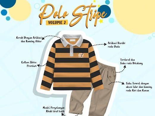 PO POLO STRIPE VOL 2 BY LITTLE KING & QUEEN