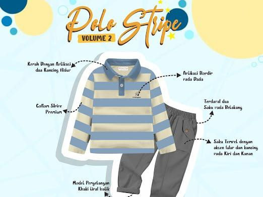 PO POLO STRIPE VOL 2 BY LITTLE KING & QUEEN