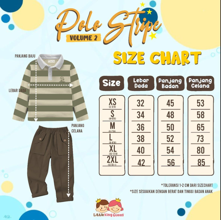 PO POLO STRIPE VOL 2 BY LITTLE KING & QUEEN