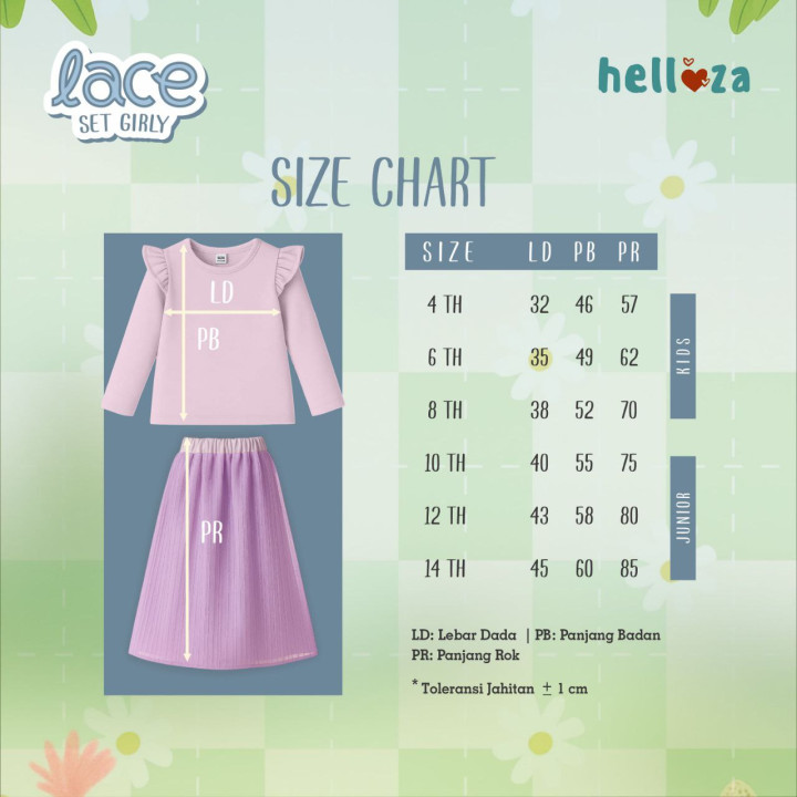 PO LACE SET GIRLY BY HELLOZA