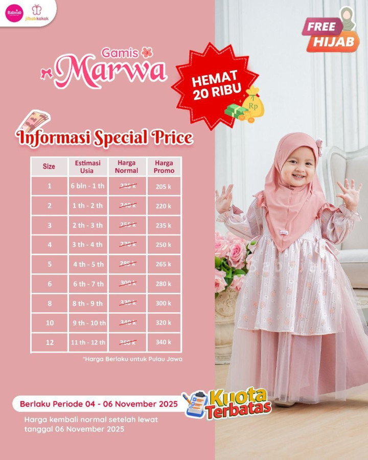 OPEN PO GAMIS MARWA BY BABYJAB