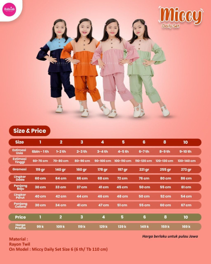 PO MICCY DAILY SET BY BABYJAB