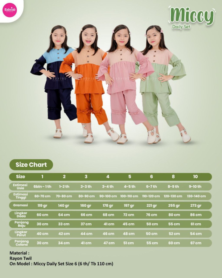 PO MICCY DAILY SET BY BABYJAB