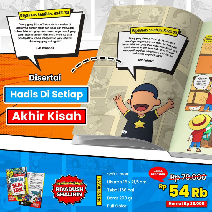 PO BUKU KOMIK HADIS ANAK SHALIH SEJAK KECIL BY PQS