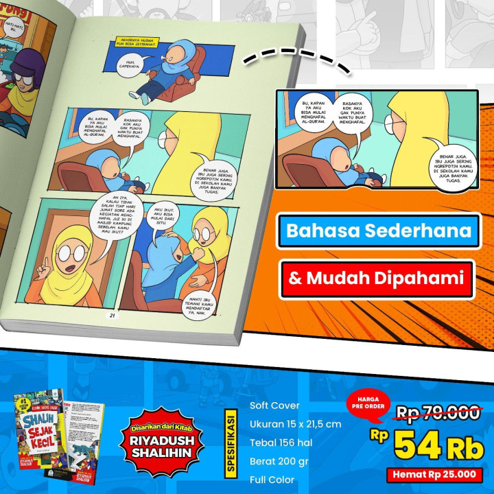 PO BUKU KOMIK HADIS ANAK SHALIH SEJAK KECIL BY PQS