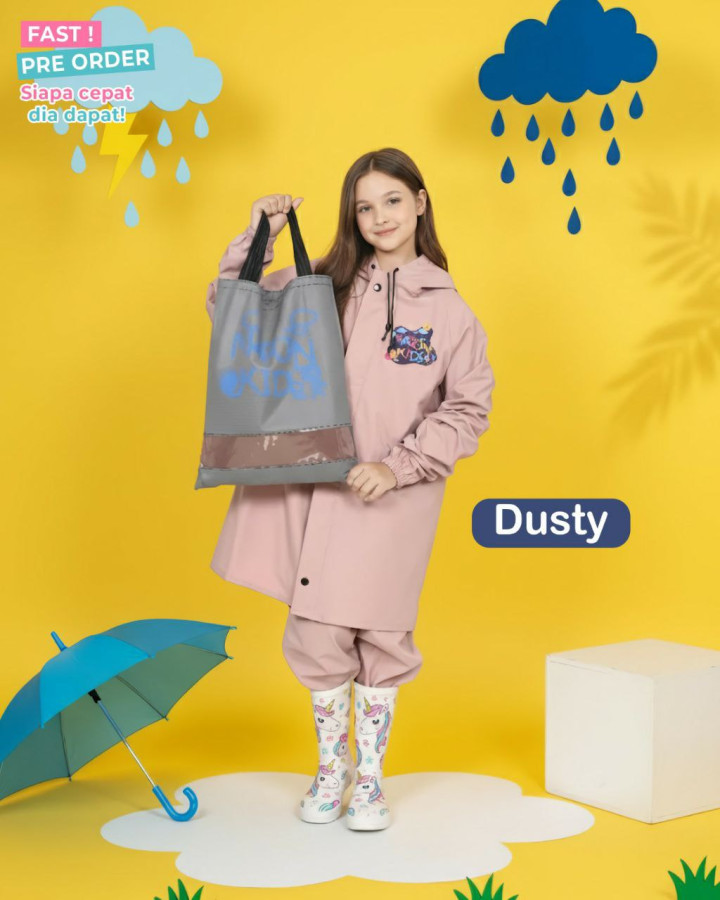 FAST PO RUN KIDS RAIN COAT