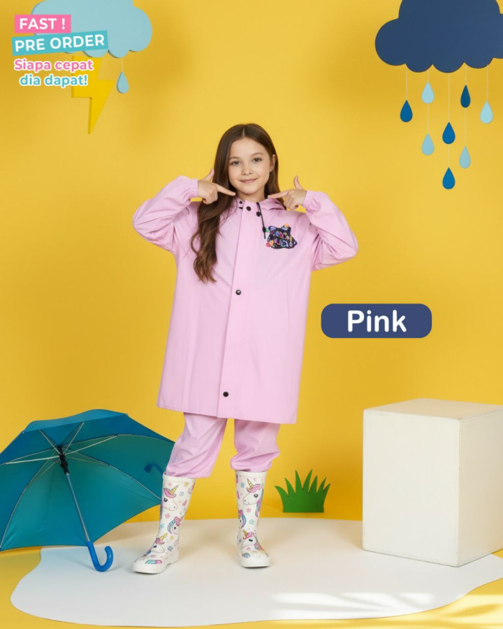 FAST PO RUN KIDS RAIN COAT