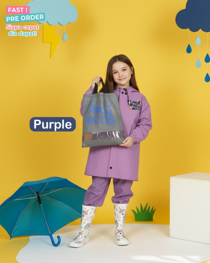 FAST PO RUN KIDS RAIN COAT