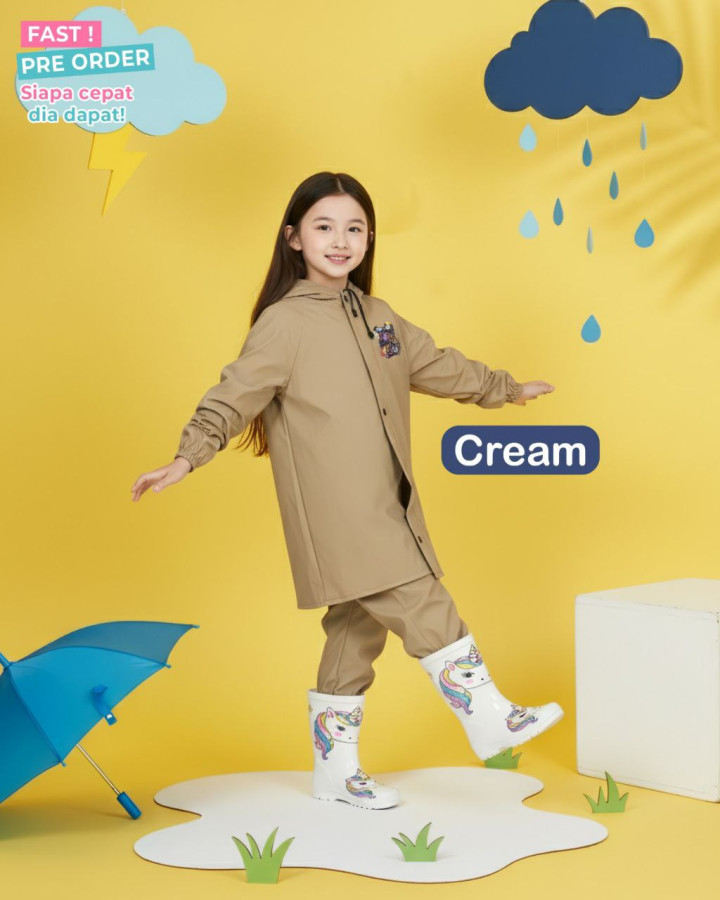 FAST PO RUN KIDS RAIN COAT