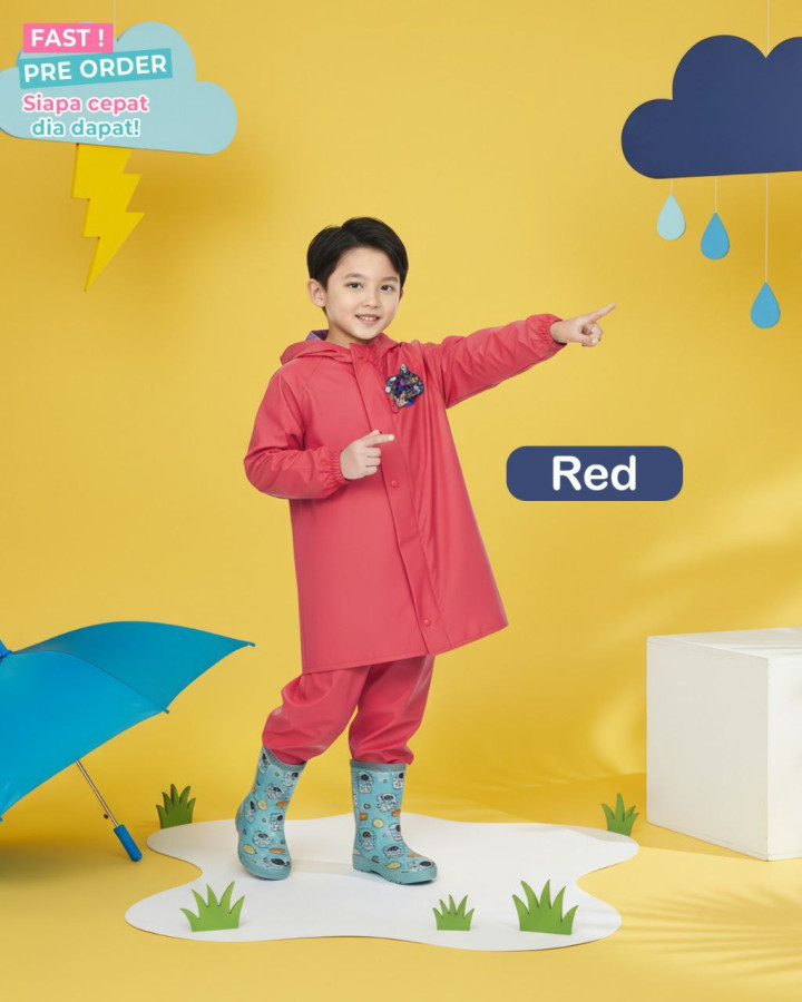 FAST PO RUN KIDS RAIN COAT