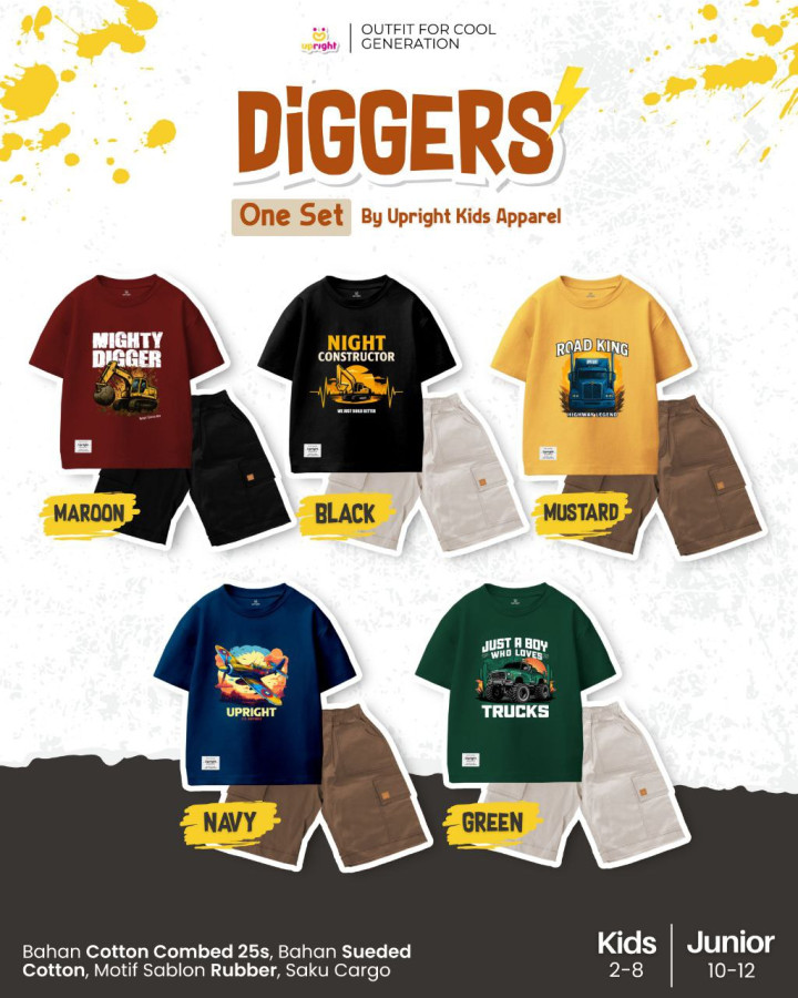 PO DIGGERS ONE SET BY UPRIGHT