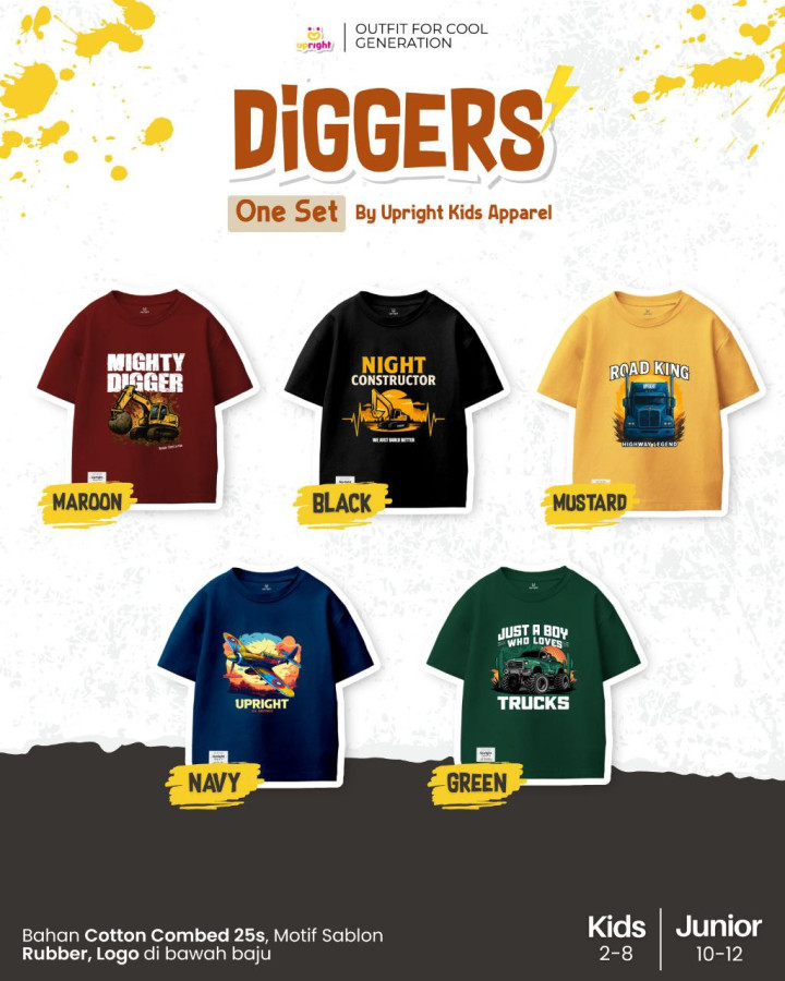  PO DIGGERS TSHIRT  BY UPRIGHT