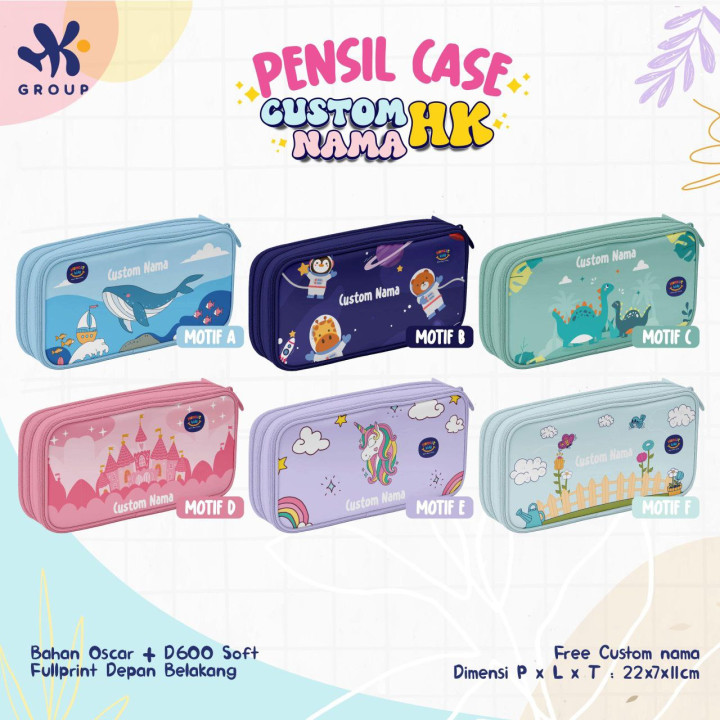 PO PENSIL CASE CUSTOM NAMA HK GRUP