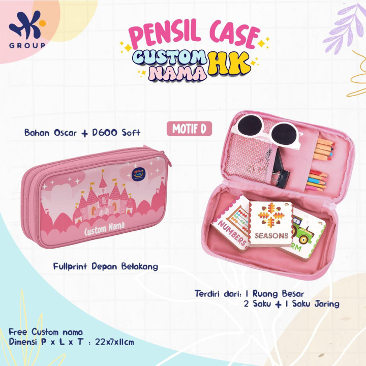 PO PENSIL CASE CUSTOM NAMA HK GRUP